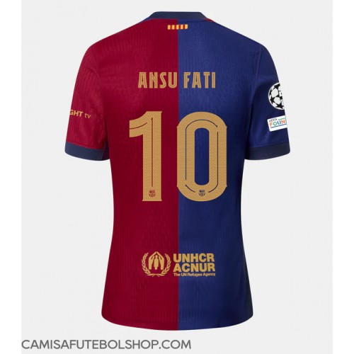 Camisa de time de futebol Barcelona Ansu Fati #10 Replicas 1º Equipamento 2024-25 Manga Curta